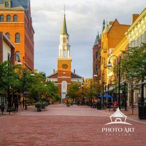Burlington is a charming town on the state of Vermont.