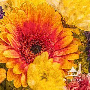 Everyone loves Daisies. This image captured from my sister's bouquet from her kitchen table, was