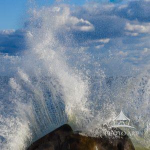 Strolling along the southside of Montauk point this rock and the way the waves were crashing on it