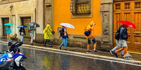 We were heading down to the Spanish steps in Rome and came across all of these umbrellas. These