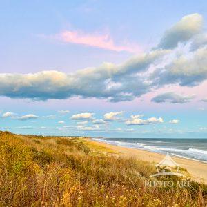 The sky had the most beautiful purest colors of pink and blue after the sunset a beautiful glow