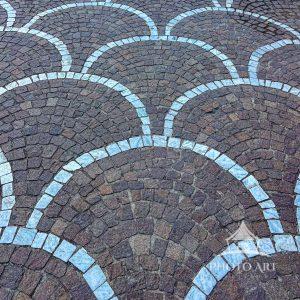 While visiting Pompeii, we got to walk on this art deco street.  Design was cool made from stone