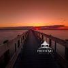 Sunset beach at sunset