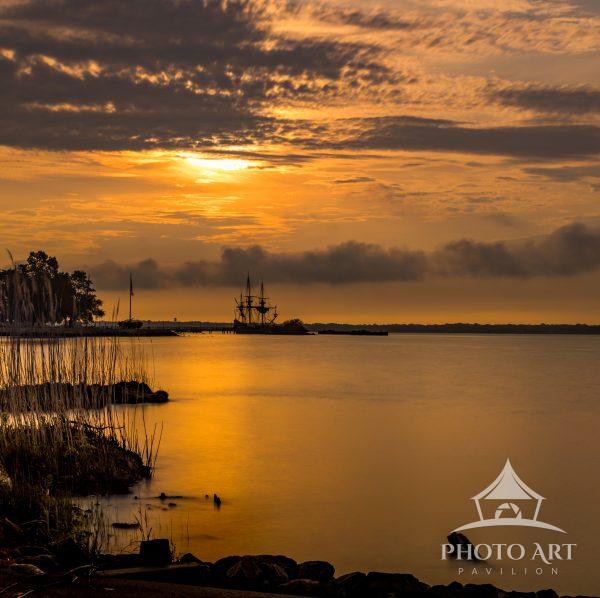 Tall Ship at Sunrise
