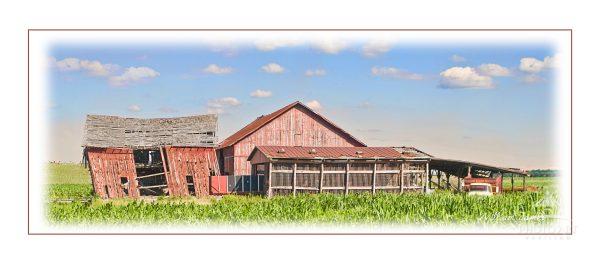 Driving down Highway 2, in Ohio I saw this barn that reminded me of my childhood, staying at my