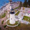 Pemaquid Point Lighthouse is a historic 1827 coastal landmark in Bristol, Maine, famous for its