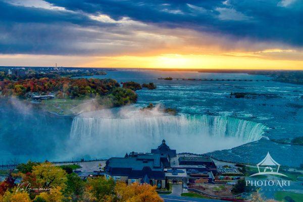Horseshoe Falls at Sunrise presents one of Earth's most magnificent natural spectacles in a moment