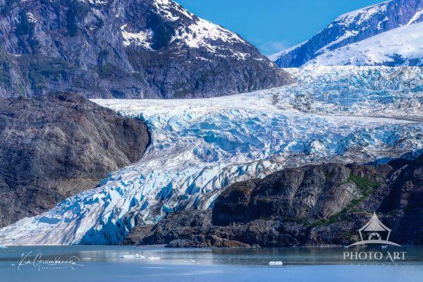 Mendenhall Glacier from Tongass National Forest captures the breathtaking convergence of ancient ice