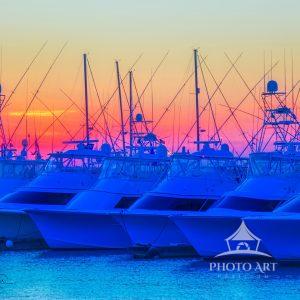 Boats at the Marina at Days End - "Evening Calm at the Marina" captures the serene majesty of