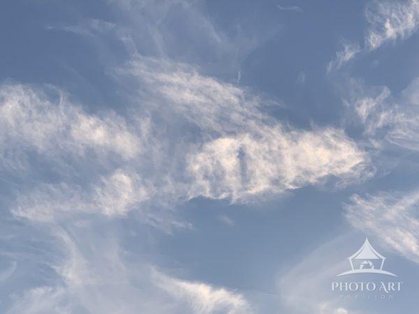 Mesmerizing white clouds with a volcanic effect.